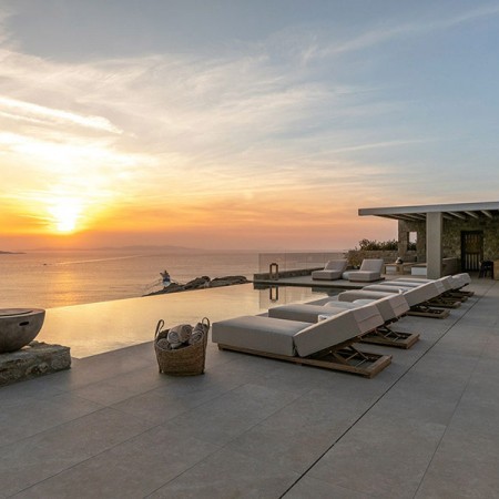 Villa Soprano Mykonos sunset view