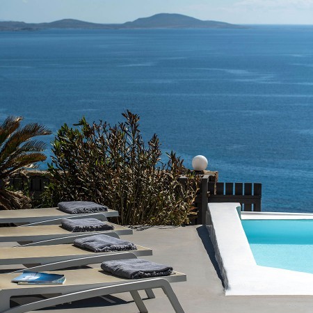 pool area and sea view