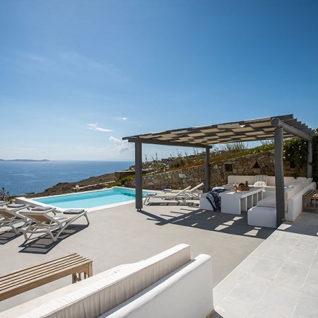 pool lounge area of villa Alba Two