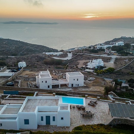 view from villa crystal mykonos