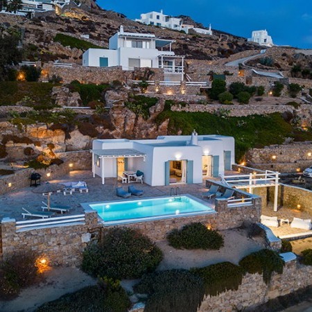 night at villa crystal mykonos