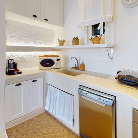 kitchen at Marine villa Mykonos