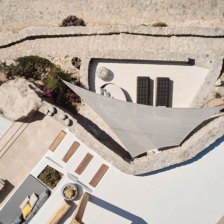 the villa from above