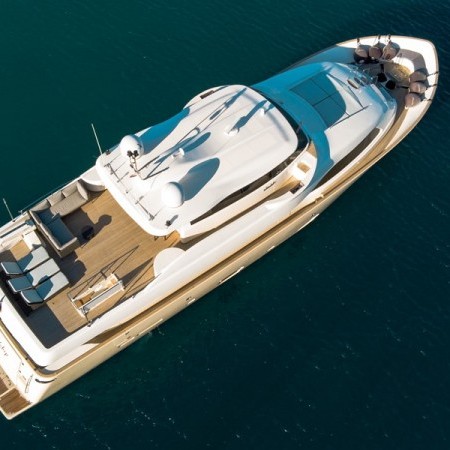 aerial view of Friend's Boat yacht