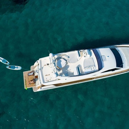 aerial photo of Nineteen yacht