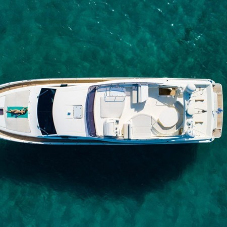 aerial photo of Nineteen yacht