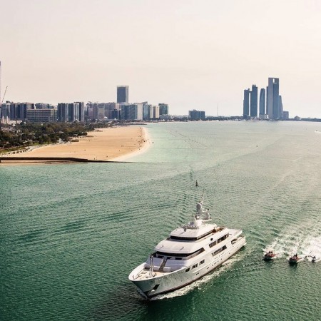 aerial view of Nomad superyacht