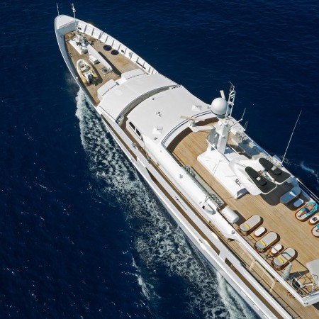 aerial view of O'Natalina yacht