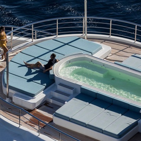 O'Ptasia yacht with swimming pool