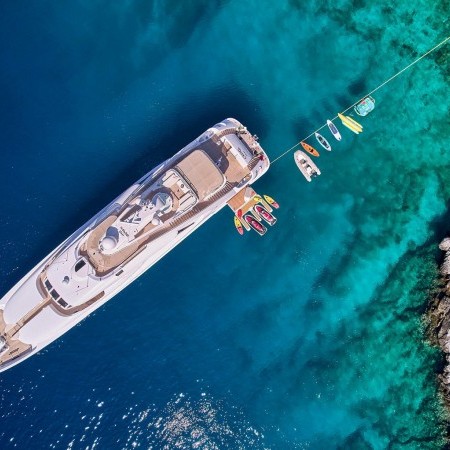 aerial view of oasis yacht Greece