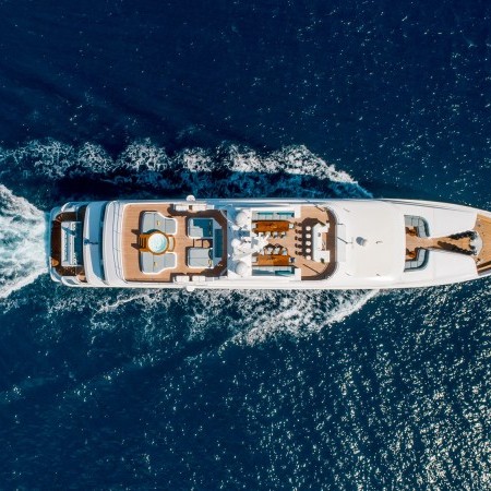 aerial view Oceanos superyacht