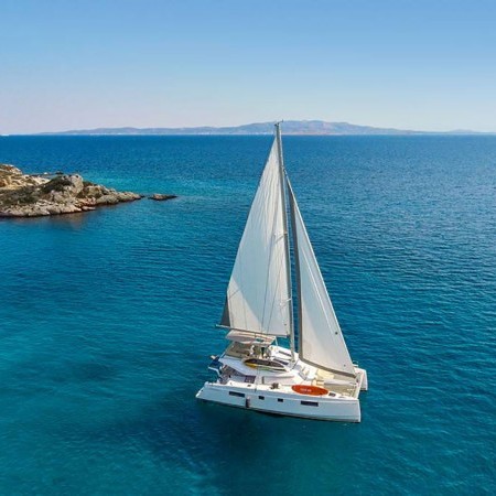 Odyssey crewed catamaran charter in Greece