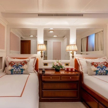 Oktana yacht twin cabin