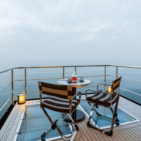 Okto yacht balcony