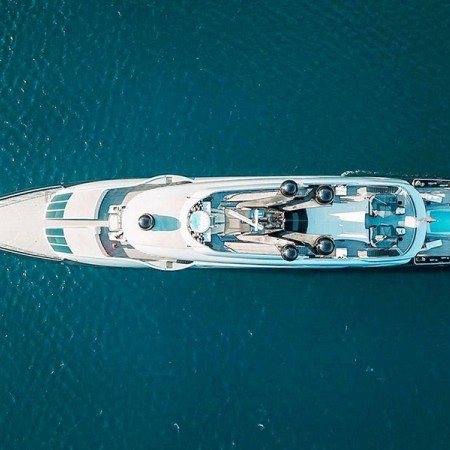 Okto superyacht aerial view