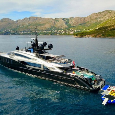 Okto superyacht aerial view