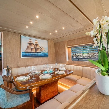 main salon of Opera yacht