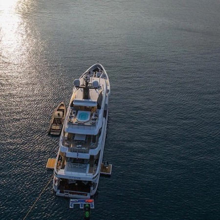 Ouranos yacht aerial view