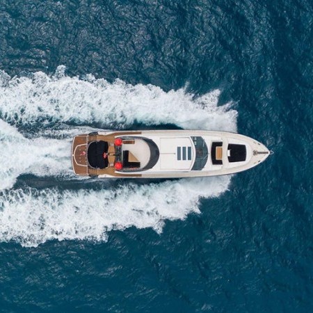 aerial view of Palumba yacht