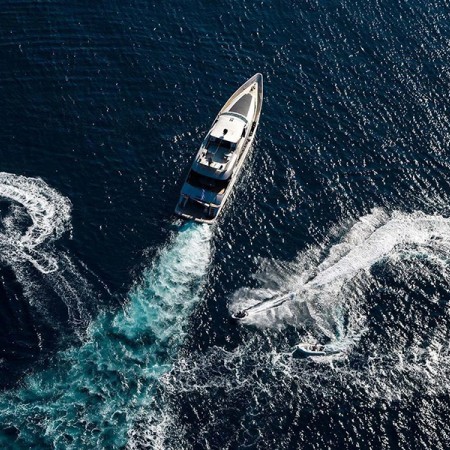 Daloli superyacht aerial view