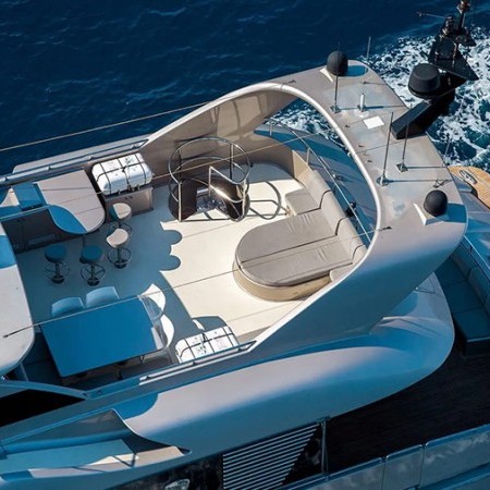 Daloli superyacht aerial view