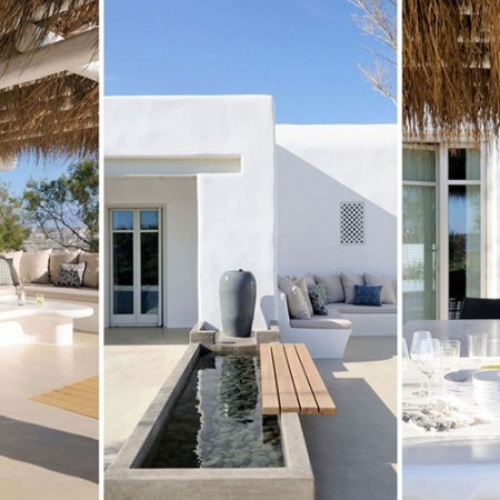 outdoor spaces of Paros Beach House