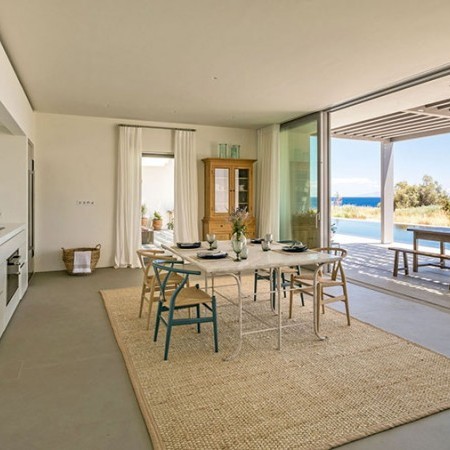 living room of villa Oliva Two in Paros