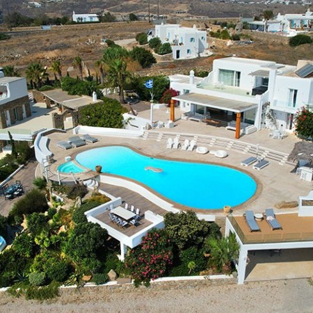 aerial view of villa Pasoa in Mykonos