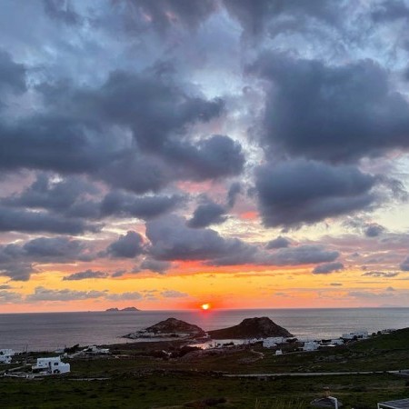 sunrise view from Passoa Villa in Mykonos