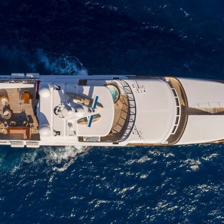 aerial view Pegasus yacht