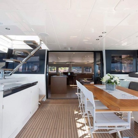Phantom catamaran yacht charter