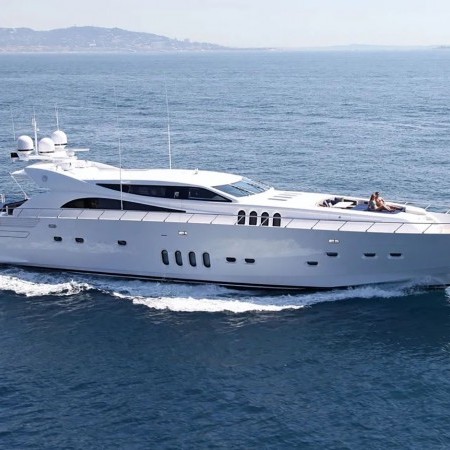 aerial shot of Phoenician yacht charter