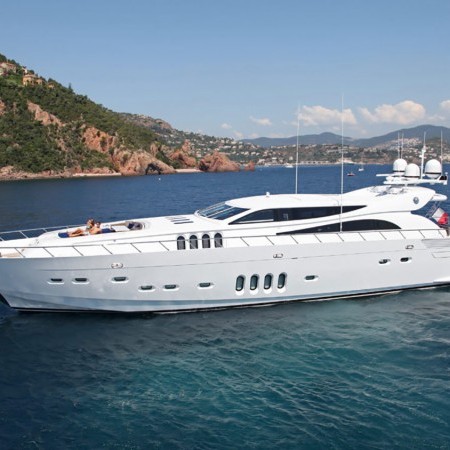 aerial shot of Phoenician yacht charter