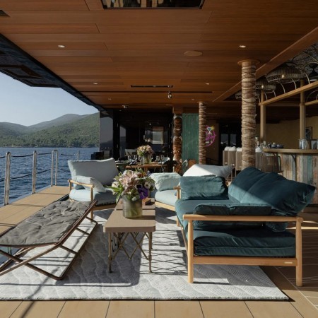 balcony with living room