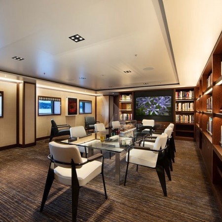 interior area of the yacht