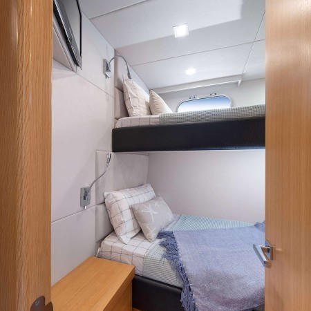 bunk beds at Polpo yacht Greece