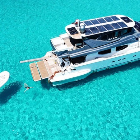 aerial view of Prime yacht