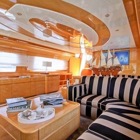 indoor salon of Prime yacht