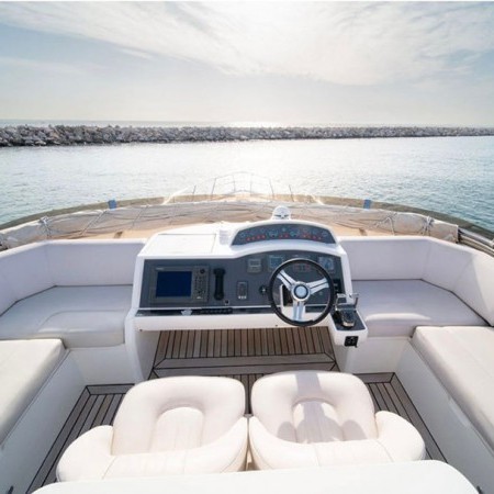 flybridge of princess 62 yacht mykonos