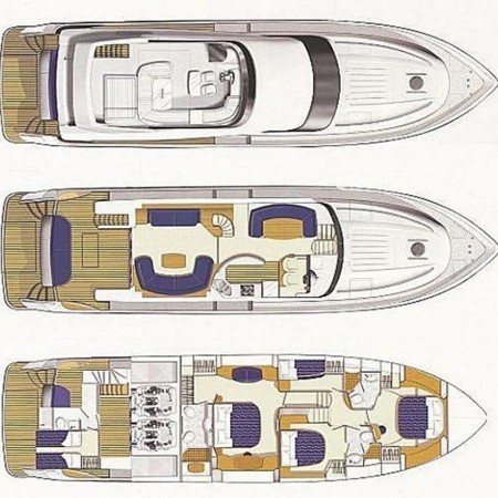 Princess 72 yacht layout