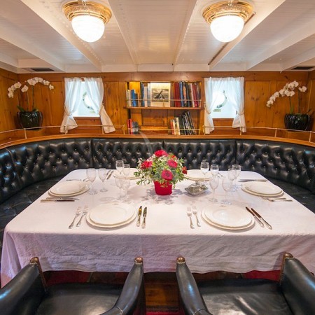 interior of Puritan yacht
