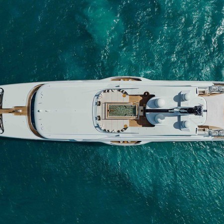 aerial view quantum of solace yacht