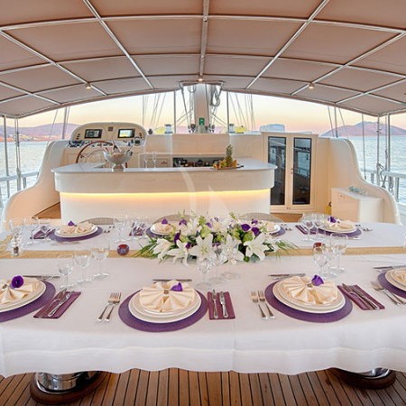 dining table on deck