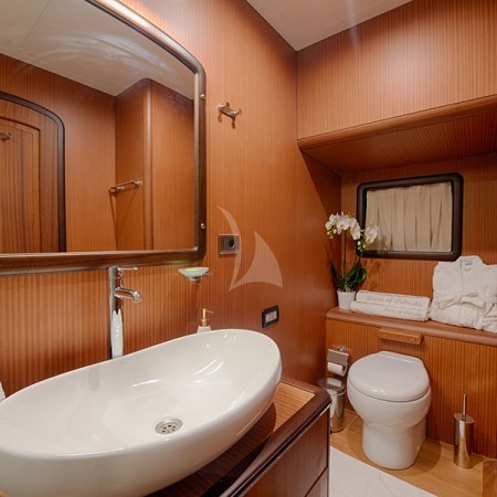 one of the boat's bathrooms