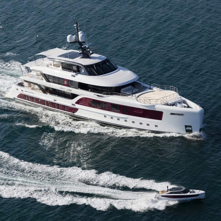 aerial view of Quinta Essentia superyacht