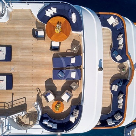 aerial view of the supryacht