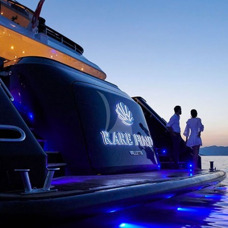 Rare Find yacht at night