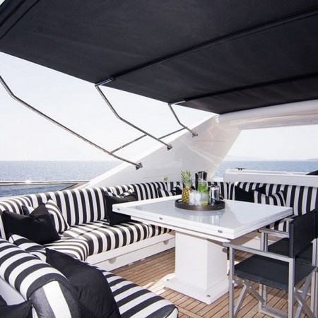 flybridge of Regina K yacht Greece