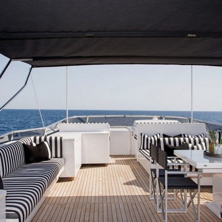 flybridge of Regina K yacht Greece