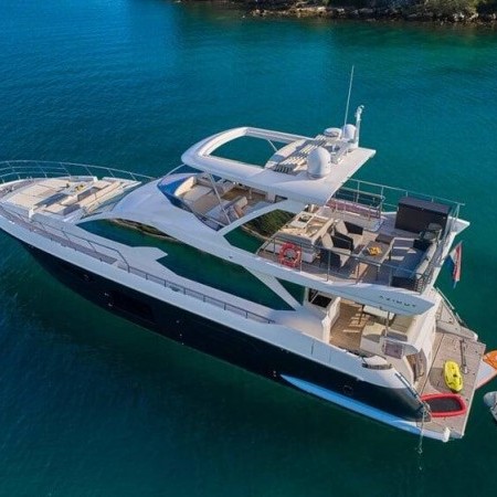 aerial shot of Relax of Croatia yacht